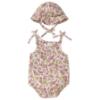 Picture of Mayoral Girls Summer Smocked Floral Strawberry Romper & Sunhat Set  X 2 - Pink