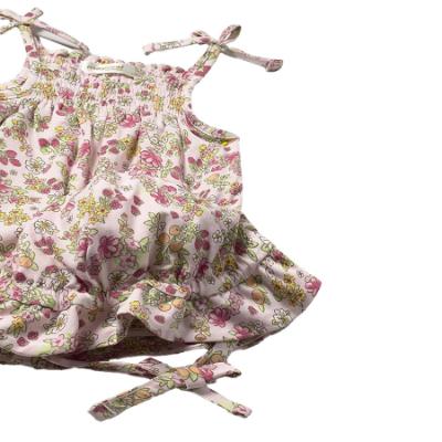 Picture of Mayoral Girls Summer Smocked Floral Strawberry Romper & Sunhat Set  X 2 - Pink