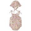 Picture of Mayoral Girls Summer Smocked Floral Strawberry Romper & Sunhat Set  X 2 - Pink