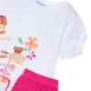 Picture of Mayoral Girls Summer Bike Top & Ruffle Shorts Set X 2 - Magenta Pink