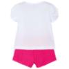 Picture of Mayoral Girls Summer Bike Top & Ruffle Shorts Set X 2 - Magenta Pink