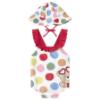 Picture of Mayoral Newborn Girls Bears Polka Swimsuit & Sunhat Set X 2 - Red Blue Multi