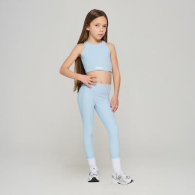Picture of Ansandro Kids Ribbed Racer Top & Leggings Set X 2 - Powder Blue