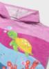 Picture of Mayoral Toddler Girls Summer Sealife Hooded Cover-up - Fucsia Pink