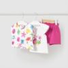 Picture of Mayoral Toddler Girls Summer Sealife Shorts With X 2 Tops Set X 3 - Fucsia White 