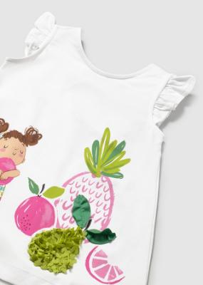 Picture of Mayoral Toddler Girls Summer Sweetie Sun Dress - White Fucsia 