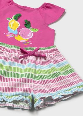 Picture of Mayoral Toddler Girls Summer Top & Shorts Set X 2  - Fucsia Multi