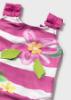 Picture of Mayoral Toddler Girls Summer Flowers Print Stripe Swimsuit - Fucsia Pink