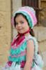Picture of Ela Confeccion Girls Vega Dress Panties Bonnet Set X 3 - Aqua Green Fuscia