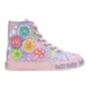 Picture of Lelli Kelly Eloise Mid Canvas Flower Boot With Inside Zip - Lilla Fantasia