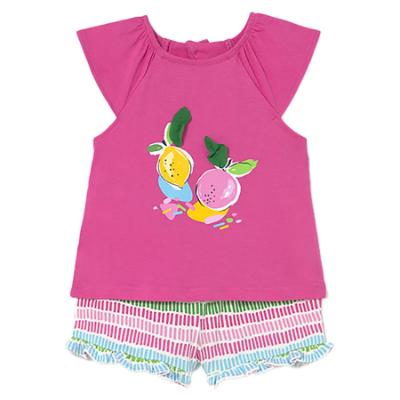 Picture of Mayoral Toddler Girls Summer Top & Shorts Set X 2  - Fucsia Multi