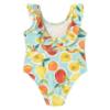 Picture of Mayoral Toddler Girls Summer Orange & Lemons Print Swimsuit - Aqua Blue Lemon 