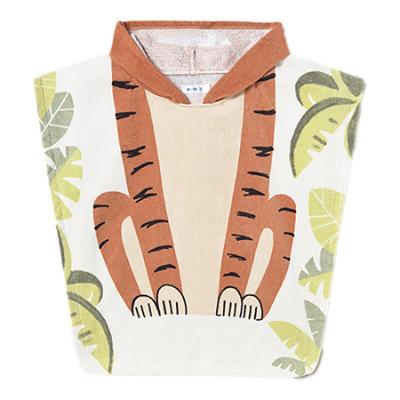 Picture of Mayoral Toddler Boys Summer Tiger Hooded Cover-up - Tan