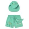 Picture of Mayoral Toddler Boys Summer Dinosaur Swim Shorts & Sunhat Set  X 2 - Lake Green