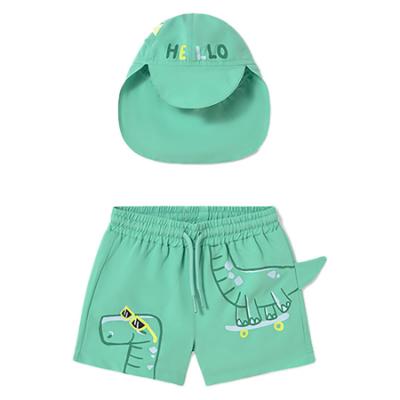 Picture of Mayoral Toddler Boys Summer Dinosaur Swim Shorts & Sunhat Set  X 2 - Lake Green