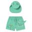 Picture of Mayoral Toddler Boys Summer Dinosaur Swim Shorts & Sunhat Set  X 2 - Lake Green