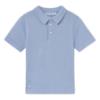 Picture of Mayoral Toddler Boys Summer Fine Knit Polo Top - Sky Blue