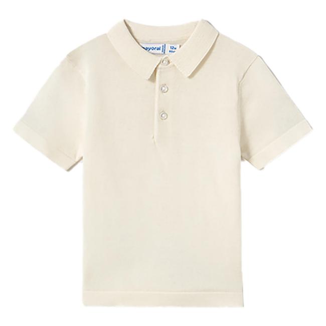 Picture of Mayoral Toddler Boys Summer Fine Knit Polo Top - Beige