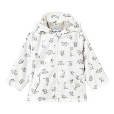 Picture of Mayoral Toddler Boys Summer Dinosaur Print Raincoat - Bone Grey
