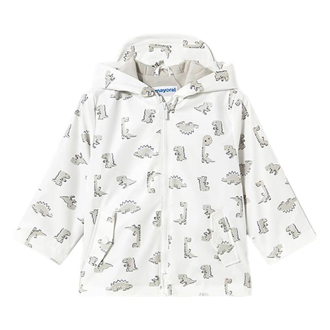 Picture of Mayoral Toddler Boys Summer Dinosaur Print Raincoat - Bone Grey