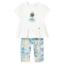 Picture of Mayoral Toddler Girls Summer Ruffle Tunic & Leggings Set X 2 - Ivory Blue Beige
