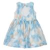 Picture of Mayoral Girls Summer Open Back Occasion Dress - Blue Beige