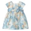 Picture of Mayoral Toddler Girls Summer Cap Sleeve Occasion Dress  -  Blue Beige
