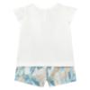 Picture of Mayoral Toddler Girls Summer Ruffle Top & Shorts Set X 2 - Blue Beige 