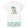 Picture of Mayoral Toddler Boys Summer T-shirt & Dinosaur Swim Shorts Set  X 2 - White Green