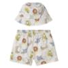 Picture of Mayoral Toddler Boys Summer Swim Shorts & Reversible Sunhat Set  X 2 - Cream Khaki