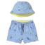 Picture of Mayoral Toddler Boys Summer Swim Shorts & Reversible Sunhat Set  X 2 - Blue Acid Yellow