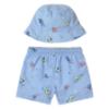 Picture of Mayoral Toddler Boys Summer Swim Shorts & Reversible Sunhat Set  X 2 - Blue Acid Yellow
