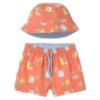 Picture of Mayoral Toddler Boys Summer Swim Shorts & Reversible Sunhat Set  X 2 - Coral Blue