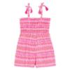 Picture of Mayoral Girls Summer Elasticated Bodice Playsuit - Magenta