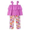 Picture of Mayoral Girls Summer Ruffle Top & Leggings Set X 2 - Orchid Pink