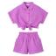 Picture of Mayoral Girls Summer Crop Top & Shorts Set X 2 - Orchid Pink