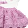 Picture of Mayoral Toddler Girls Summer Embroidered Tulle Skirt Set X 2 - Malva Pink