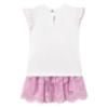 Picture of Mayoral Toddler Girls Summer Embroidered Tulle Skirt Set X 2 - Malva Pink