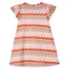 Picture of Mayoral Girls Summer Ruffle Sleeve Zig Zag A Line Dress - Salmon Pink