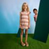 Picture of Mayoral Girls Summer Ruffle Sleeve Zig Zag A Line Dress - Salmon Pink