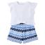 Picture of Mayoral Girls Summer Ruffle Crop Top & Zig Zag Shorts Set X 2 - Anil Blue