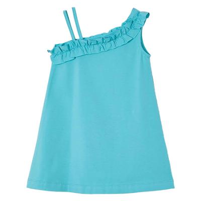 Picture of Mayoral Girls Summer Flamingo Ruffle Sundress - Agata Blue