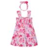 Picture of Mayoral Girls Summer Sealife Ruffle Sundress & Headband Set X 2 - Magenta Pink