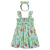 Picture of Mayoral Girls Summer Lollie Ruffle Sundress & Headband Set X 2 - Aqua Blue