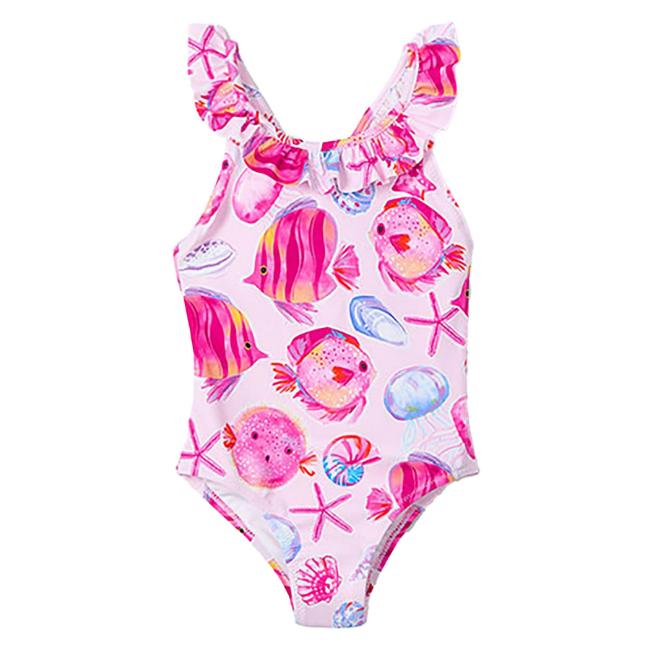 Picture of Mayoral Girls Summer Sealife Swimsuit - Magenta Pink