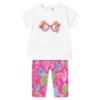 Picture of Mayoral Toddler Girls Summer Top & Leggings Set X 2 - White Fucsia