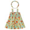 Picture of Mayoral Toddler Girls Summer Dress With Headband Set X 2  - Aqua Blue Lemon