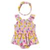 Picture of Mayoral Toddler Girls Summer Top Skirted Pants & Headband Set X 3 - Pink Lemon