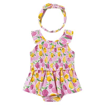 Picture of Mayoral Toddler Girls Summer Top Skirted Pants & Headband Set X 3 - Pink Lemon