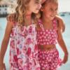 Picture of Mayoral Girls Summer Shell Print Shorts Set X 2 - Magenta